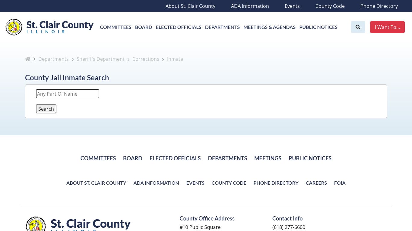 Inmate Search | Corrections - St. Clair County, Illinois